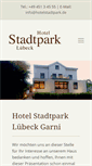 Mobile Screenshot of hotelstadtpark-luebeck.de