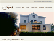 Tablet Screenshot of hotelstadtpark-luebeck.de